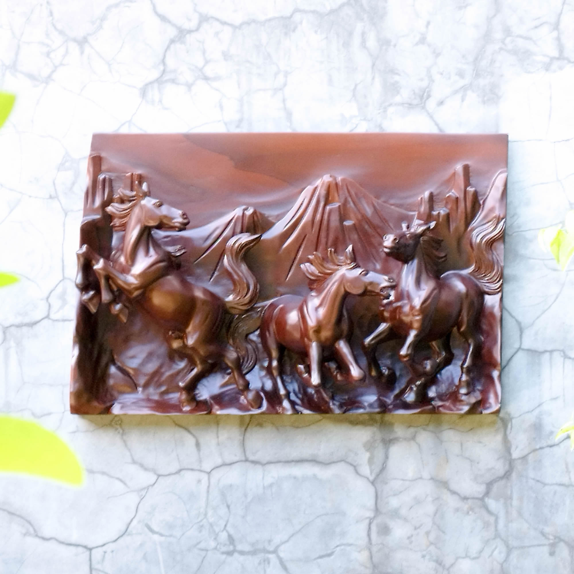 Hand Carved Teakwood Wild Running Horses Stallion Decorative Sculpture Wall Art. This stunning hand-carved running horse teakwood sculpture wall art is simply breathtaking, unique, and one-off.