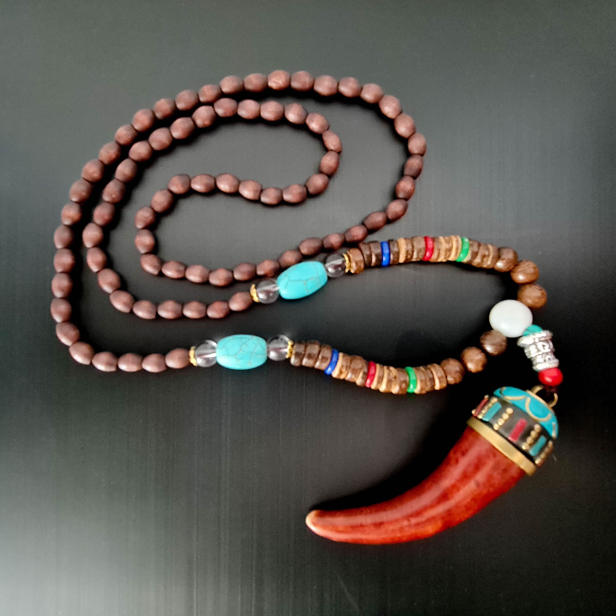 A bohemian style beautiful handmade tooth necklace for boys and girls. A Unique Gift