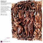 Elevate your sacred space with our exquisite Radha Krishna Teakwood Wall Art.