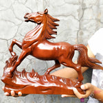 Horse Hand Carved Decorative Teakwood Large Sculpture Unique Gift EasternadaAntique Rare