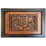 Carved Wooden Wall Art - Flying Garden Birds