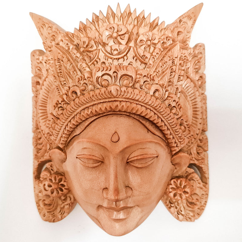 Hand Carved Decorative Wooden Masks Wall Art Hanging Sculpture | Unique Gift | Goddess Bohemian