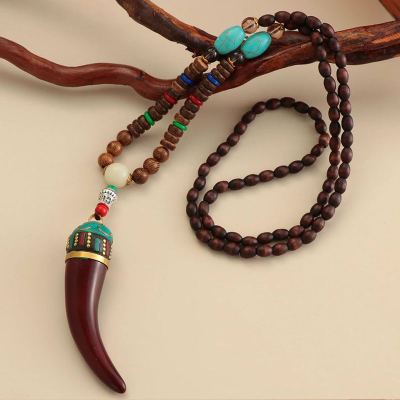 A bohemian style beautiful handmade tooth necklace for boys and girls. A Unique Gift