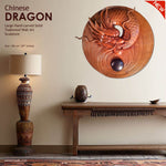 Chinese Dragon Ball - Large Hand Carved Teakwood Decorative Art Sculpture Headboard