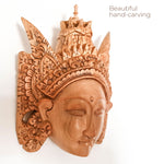 Hand Carved Decorative Wooden Masks Wall Art Hanging Sculpture | Unique Gift | Goddess Bohemian