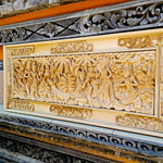 Hand Carved Teakwood Decorative Wall Art Sculpture Ram Sita Hindu Mandir