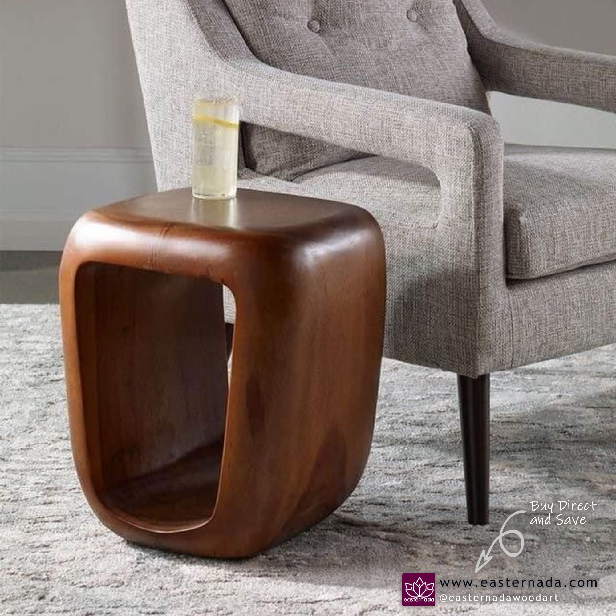 Designer Furniture Solid Teakwood Stool Side Corner Table Coffee Table Easternada