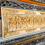 Hand Carved Teakwood Decorative Wall Art Sculpture Ram Sita Hindu Mandir