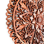 Mandala Hand Carved Teakwood Decorative Large Round Wall Art Headboard