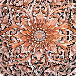 Mandala Hand Carved Teakwood Decorative Large Round Wall Art Headboard