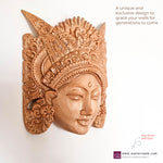 Hand Carved Decorative Wooden Masks Wall Art Hanging Sculpture | Unique Gift | Goddess Bohemian