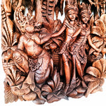 Immerse yourself in the beauty of Hindu Gods with this exceptional wood carving, a timeless symbol of devotion and reverence.