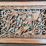 Carved Wooden Wall Art - Flying Garden Birds
