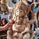 Large Big Ganesha Ganapati Teakwood Hand-carved Sculpture Mandir Art | #easternadawoodart