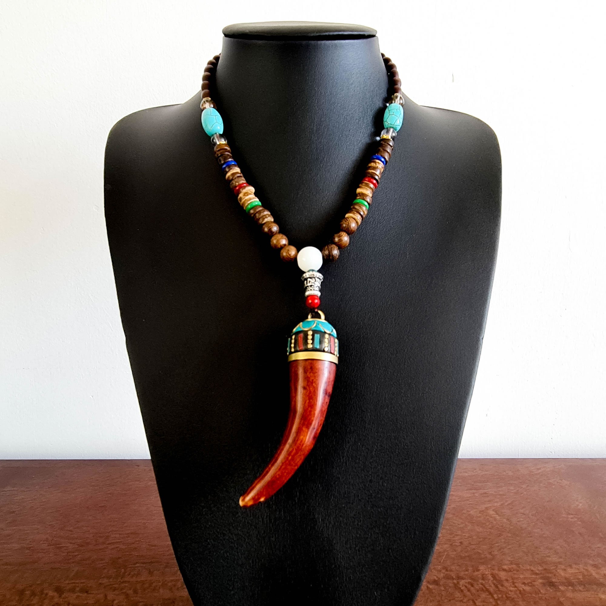 A bohemian style beautiful handmade tooth necklace for boys and girls. A Unique Gift