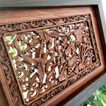 Carved Wooden Wall Art - Flying Garden Birds