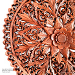 Mandala Hand Carved Teakwood Decorative Large Round Wall Art Headboard