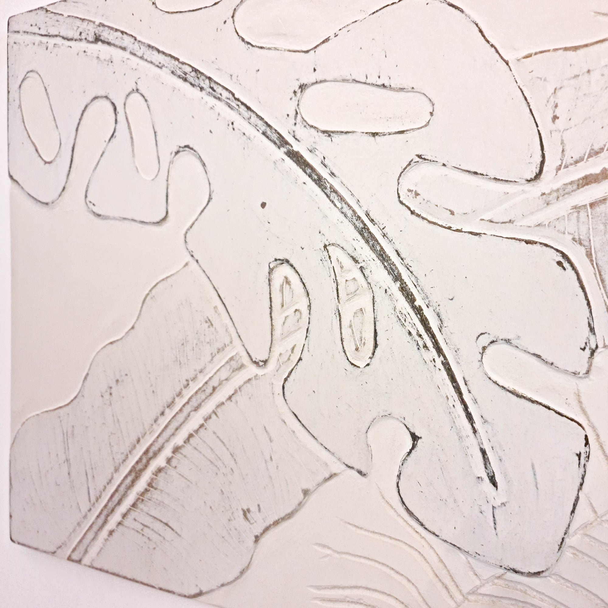 Distressed Leaves Long Bohemian Hand-carved Wooden Decorative Room Wall Art