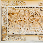 Hand Carved Teakwood Decorative Wall Art Sculpture Ram Sita Hindu Mandir