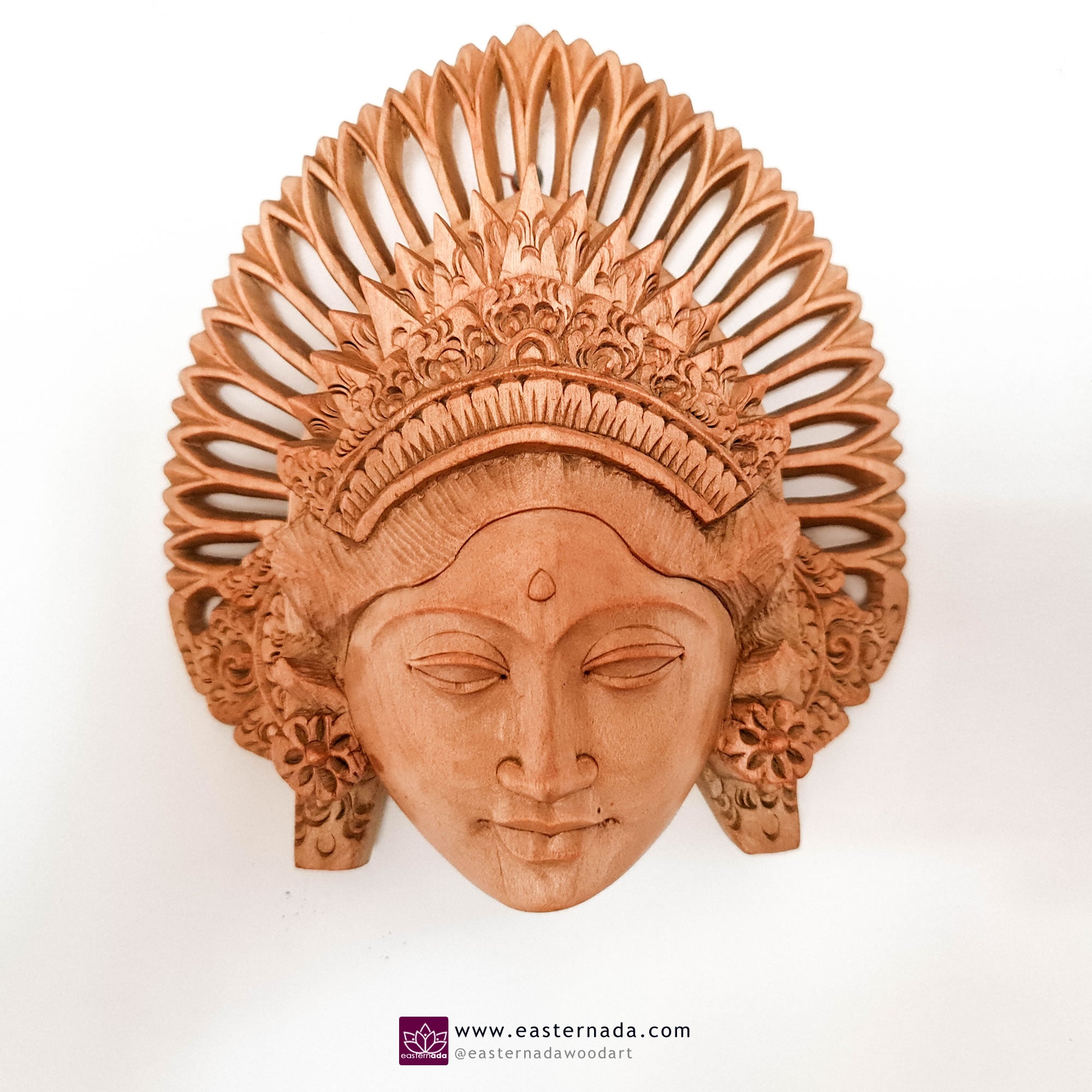 Hand Carved Decorative Wooden Masks Wall Art Hanging Sculpture | Unique Gift | Goddess Bohemian