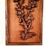 Antique Style Flowers Carved Wooden Decorative Wall Art Garden Flowers Nature easternada