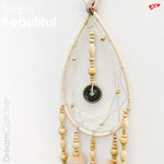 This handmade dream catcher is a unique piece with real sea shells and wooden beads. Bohemian Style Handmade Decorative Hanging Macramé Dream Catcher