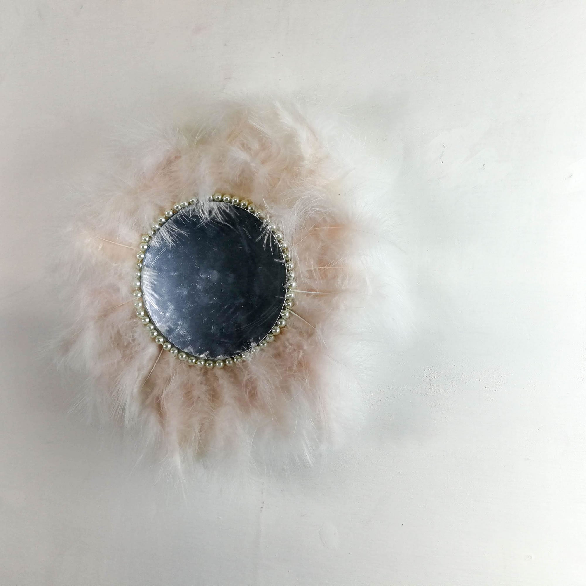 Juju Feather Vanity Wall Mirror Bohemian Style Handmade
