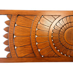 Large king Size Mandala Headboard - Handmade Carved Wooden Wall Art Lotus