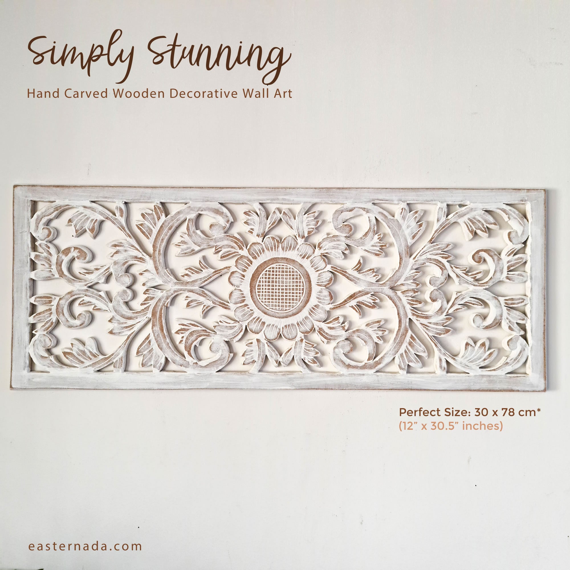 Ailes d'Ange Décoration Sculpture Chambre d'Enfant Decore Tête de Lit Blanc Shabby Chic