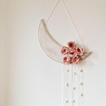 Bohemian Moon Star Flower Decorative Wall Hanging - 40 x 90 cm Dream Catcher Wedding Gift for her