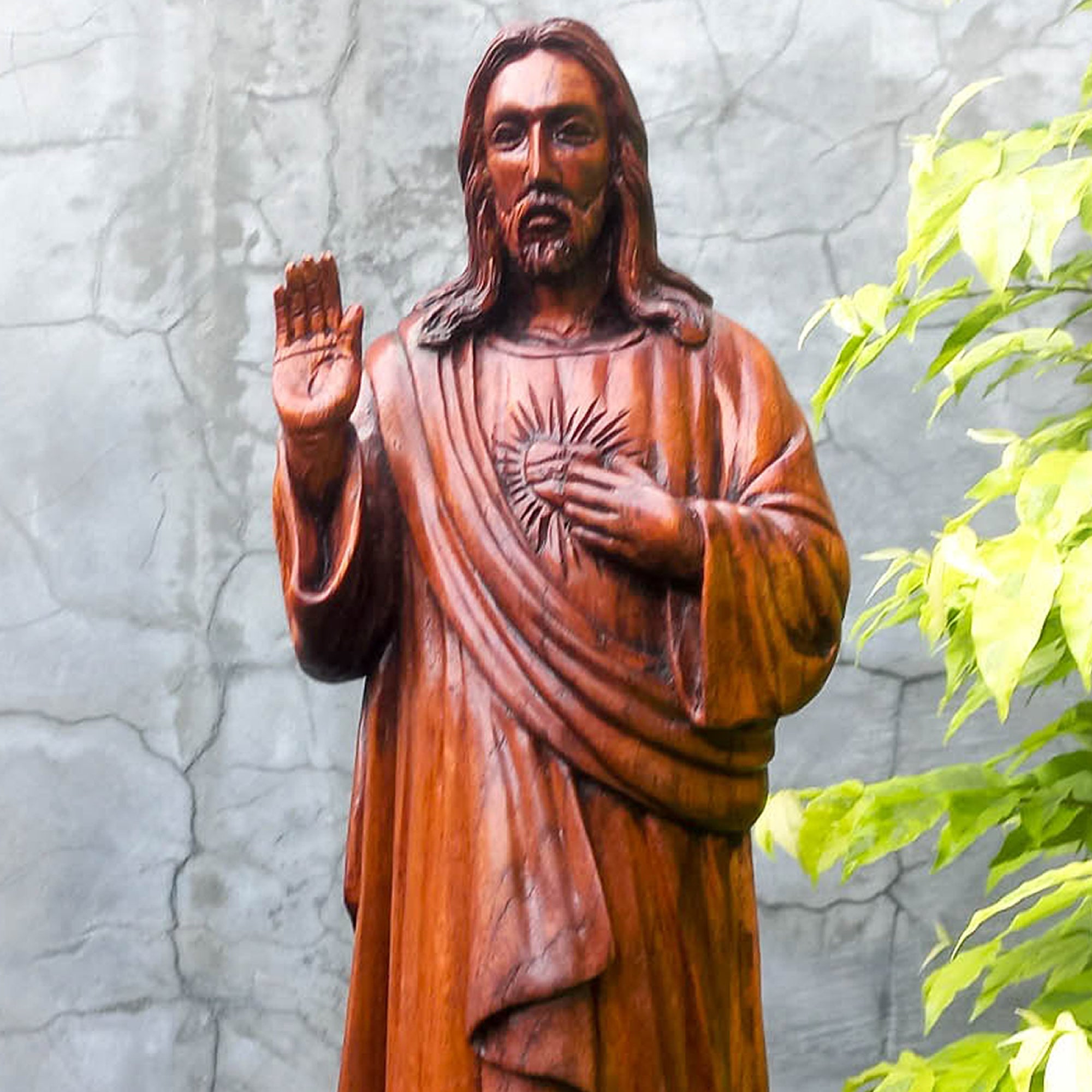 Jesus Christ Christian Hand-carved Teakwood Sculpture Art
