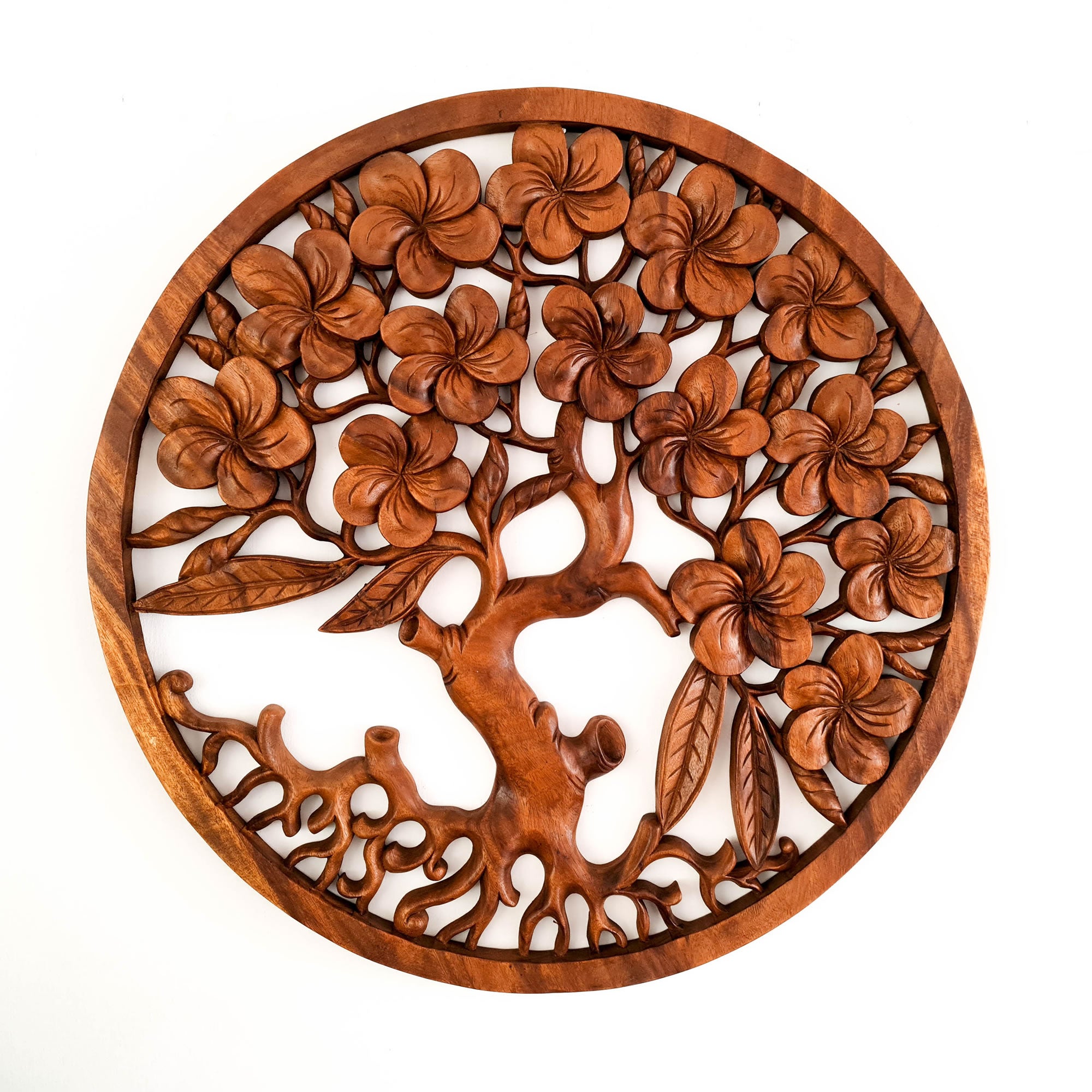 Hand Carved Wooden Wall Art Tree of Life Headboard Decoration - A Perfect Gift Mandala