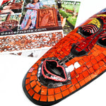 Hawaiian Tiki Mask Wall Hanging - Hand Carved painted wooden Tropical Aboriginal decoration