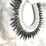 Boho Bohemian Style Feather Sea Shells Handmade Decorative Costume Macrame Necklace Juju - Easternada