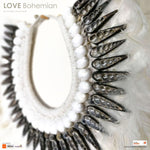 Boho Bohemian Style Feather Sea Shells Handmade Decorative Costume Macrame Necklace Juju - Easternada