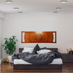Large king Size Mandala Headboard - Handmade Carved Wooden Wall Art Lotus