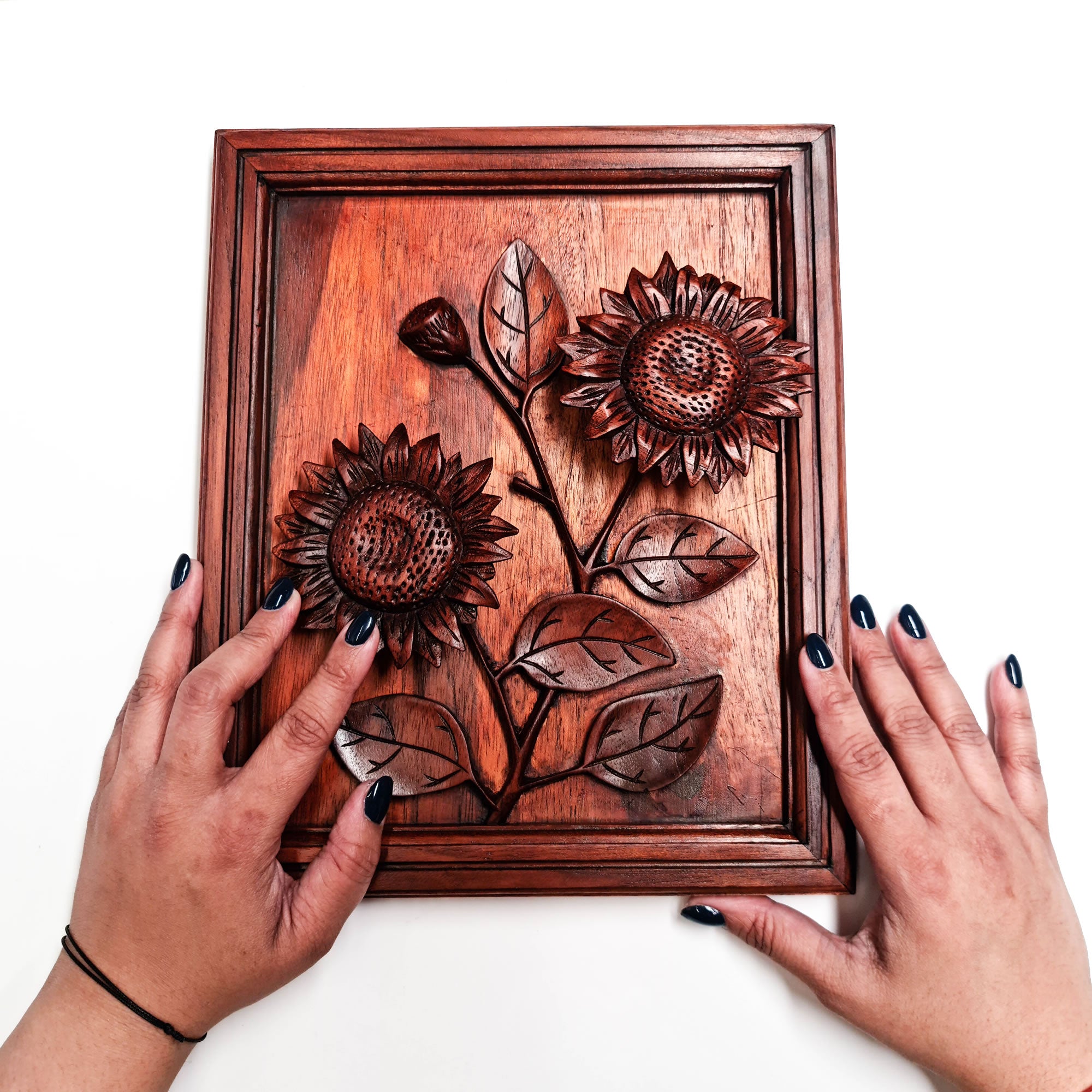 Valentine Rose Hand Carved Wooden Decorative Art Sculpture. Wedding Accessories Gift