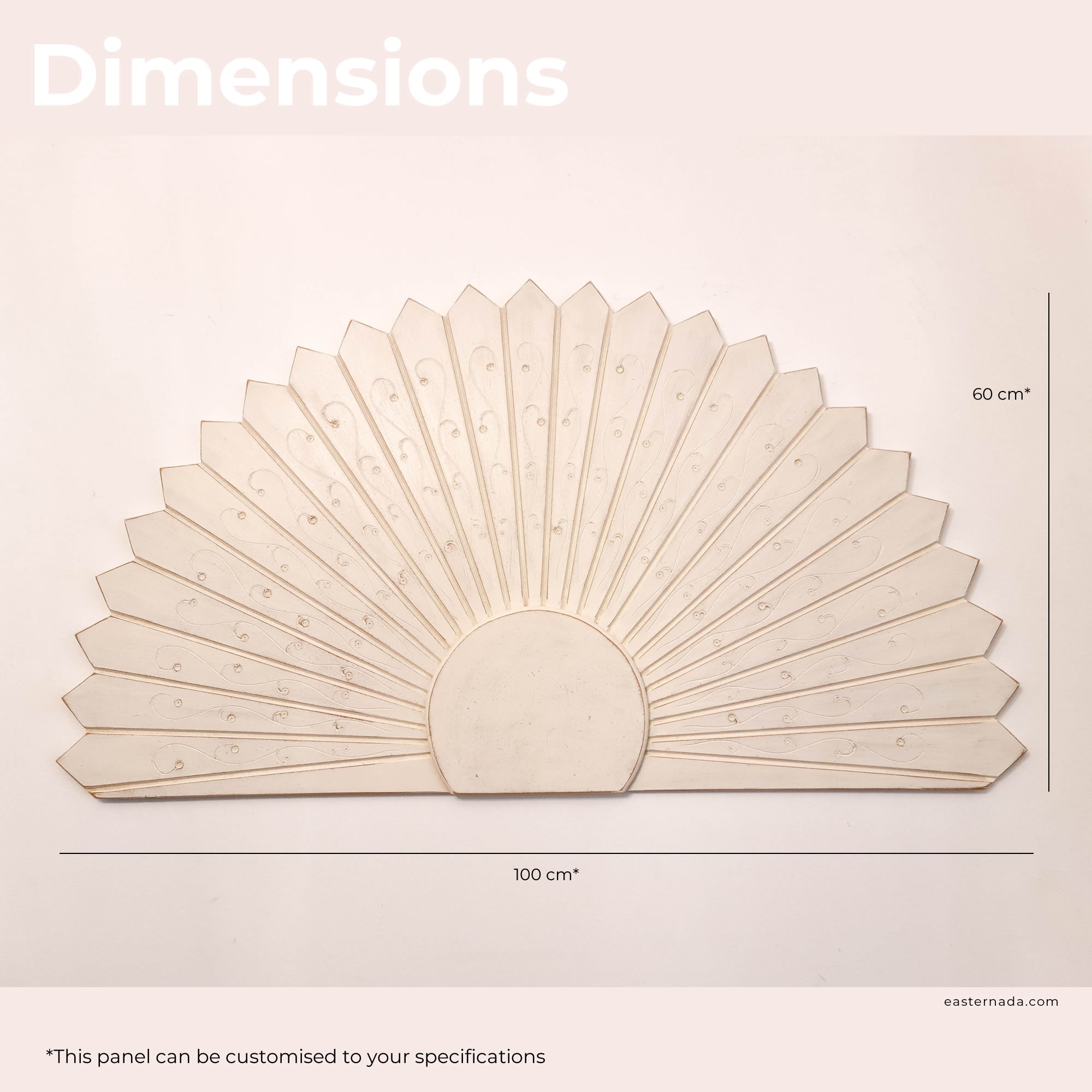 Large Art Deco Panel - Handmade Carved Wooden Wall Art Headboard