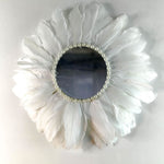 Juju Feather Vanity Wall Mirror Bohemian Style Handmade