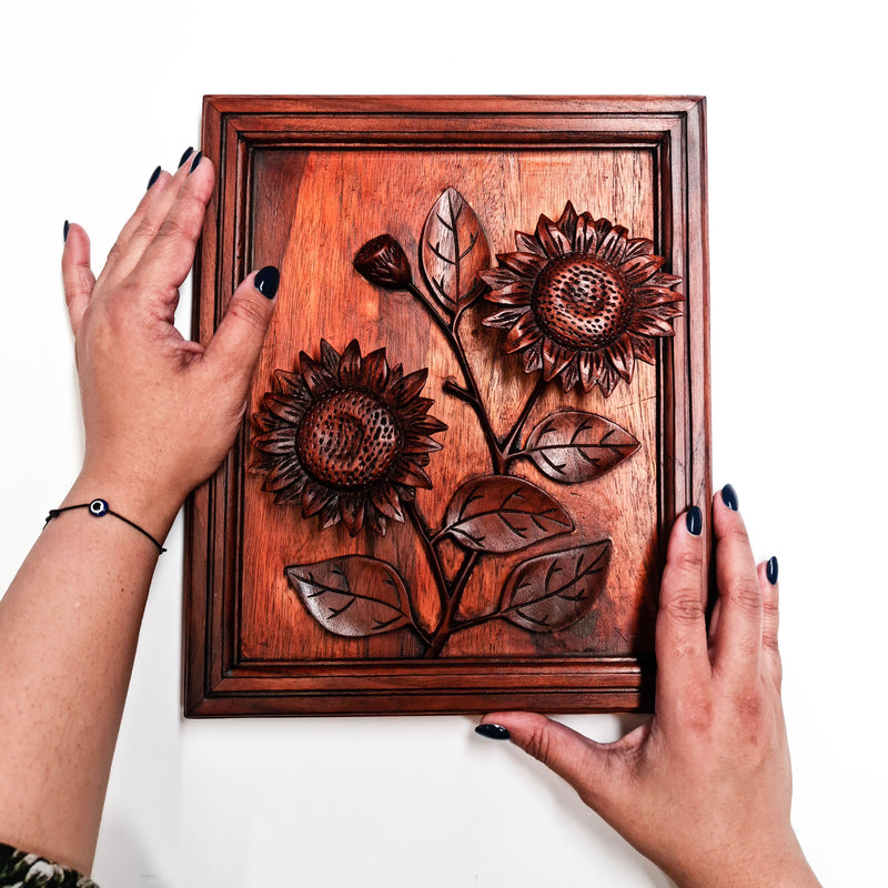 Valentine Rose Hand Carved Wooden Decorative Art Sculpture. Wedding Accessories Gift