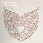 Angel Wings Decoration Sculpture Children Room Decore Headboard White Shabby Chic