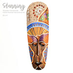 Hawaiian Tiki Mask Wall Hanging - Hand Carved painted wooden Tropical Aboriginal decoration
