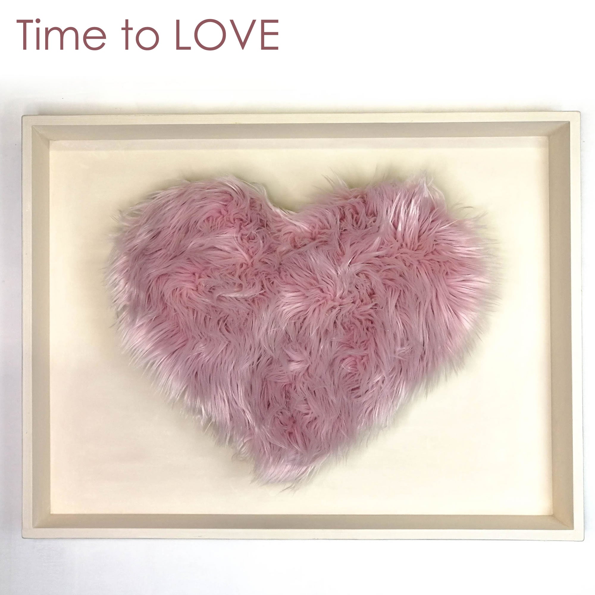 Grande tête de lit décorative d'étagère d'art de mur de coeur d'amour - décor de fourrure de style bohème cadeau de Valentine