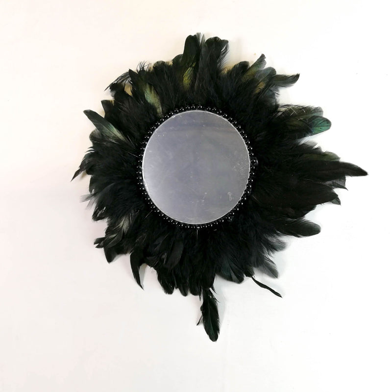 Juju Feather Vanity Wall Mirror Bohemian Style Handmade