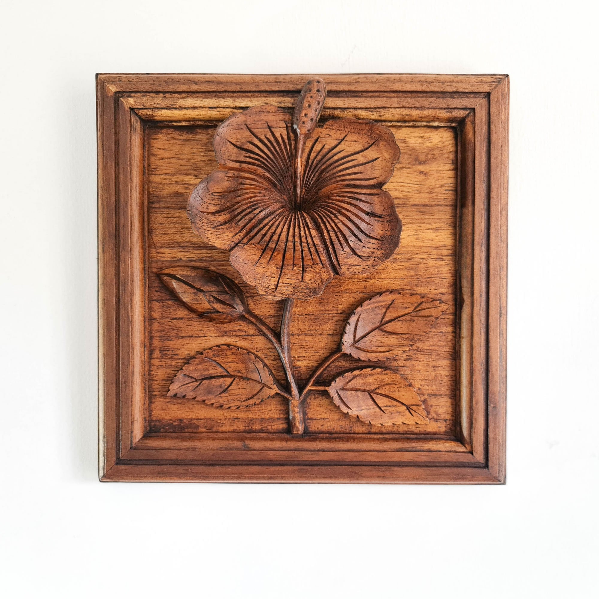 A perfect gift for a loved one. Hand Carved Teak Wood Flower. Simply Stunning
