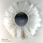 Juju Feather Vanity Wall Mirror Bohemian Style Handmade