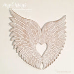 Angel Wings Decoration Sculpture Children Room Decore Headboard White Shabby Chic
