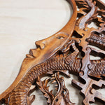 Tarot Astrology Card Reading Positive Energy Crystals Moon Dragon Hand Carved Wooden Decorative Sculpture Art Easternada