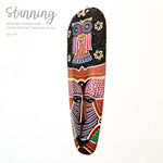 Hawaiian Tiki Mask Wall Hanging - Hand Carved painted wooden Tropical Aboriginal decoration