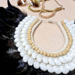Bohemian Style Feather Sea Shells Handmade Decorative Costume Macrame Necklace Jujuhat - Easternada